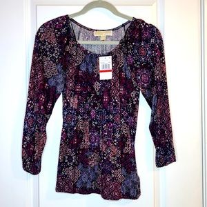 Michael Kors Blouse 3/4 Length Sleeves lightweight